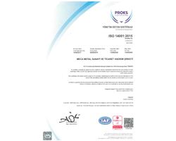 ISO 14001:2015 ÇEVRE YÖNETİM SİSTEMİ BELGESİ